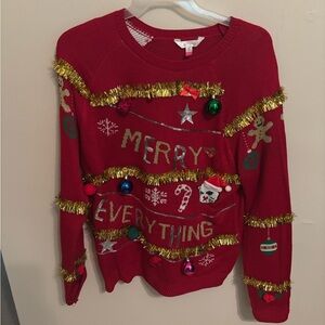 No Boundaries Red Merry Everything Sweater